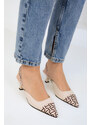 SOHO Béžové dámske klasické topánky na podpätku