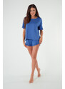 Italian Fashion Dámske pyžamo krátke Styl nebesky modré, Farba nebesky modrá