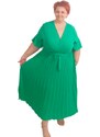 Taliansko Šaty pre moletky s plísovanou sukňou - zelené