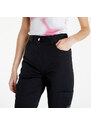 Kalhoty Calvin Klein Jeans Woven Label High Rise Straight Pant Black M