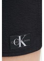 Bavlnené šortky Calvin Klein Jeans čierna farba, jednofarebné, vysoký pás, J20J223424