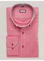 Willsoor Pánska ružová košeľa slim fit so sivými kontrastnými detailmi 16726
