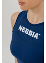 NEBBIA - Crop top tielko GYM THERAPY 618 (dark blue)
