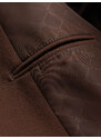 Ombre Clothing Pánske ležérne sako s ozdobnými gombíkmi na manžetách - svetlohnedé V2 OM-BLZB-0118