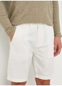 Ľanové šortky Guess ECO LINEN biela farba, M4GB59 WG8B0
