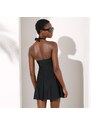 Blancheporte Jednodielne plavky Solaro so sukienkou a integrovanými boxerkami čierna 048