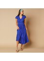 Blancheporte Dlhé jednofarebné šaty modrá 036