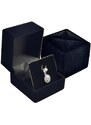 JKBOX Zamatová čierna krabička Šarm na malú sadu šperkov IK059