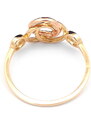 Šperk Holíč Trojfarebný prepletený zlatý prsteň, 1,30g, 14k