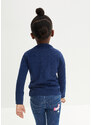 bonprix Pletený sveter s motívom koňov, farba modrá