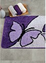 bonprix Kúpeľňová predložka s motýľmi, farba fialová, rozm. Kúpeľňová predložka 70/110 cm