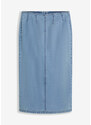bonprix Džínsová sukňa s rozparkom, farba modrá, rozm. 42
