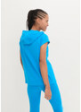 bonprix Športové tričko s kapucňou, farba modrá