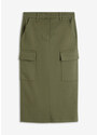 bonprix Kapsáčová sukňa s bio bavlnou, farba zelená, rozm. 38