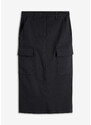 bonprix Kapsáčová sukňa s bio bavlnou, farba čierna, rozm. 42