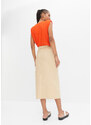 bonprix Kapsáčová sukňa s opaskom (2-dielna súprava), farba béžová, rozm. 40