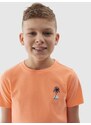 4F Chlapčenské tričko s potlačou - oranžové