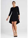 FIGL Čierne elegantné asymetrické šaty M988 black