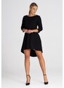 FIGL Čierne elegantné asymetrické šaty M988 black
