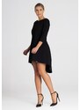 FIGL Čierne elegantné asymetrické šaty M988 black