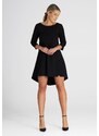 FIGL Čierne elegantné asymetrické šaty M988 black