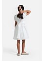 Dievčenské šaty Coccodrillo béžová farba, mini, áčkový strih