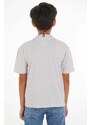 Detské bavlnené tričko Tommy Hilfiger šedá farba