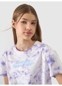 4F Dievčenské tričko s potlačou - viacfarebné