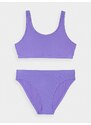 4F Dievčenské dvojdielne plavky - fialové