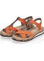 Dámske sandále RIEKER V7919-38 oranžová S4