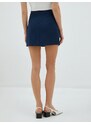 Koton Mini Skirt With A Slit Detail Zippered In The Side.