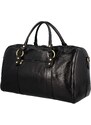 Cestovná kožená taška čierna - Delami Ofelie čierna
