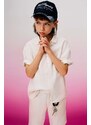 Detské krátke nohavice Karl Lagerfeld béžová farba