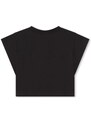 Detské bavlnené tričko Karl Lagerfeld čierna farba