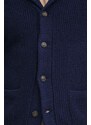 Ľanový kardigán Polo Ralph Lauren tmavomodrá farba,710934182