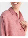 Magic Linen Ľahká ľanová košeľa HANA v Cranberry farbe