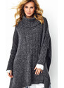 Fashionweek Pletené dámske pončo sveter s rolákom JK-LUNA