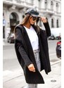 Fashionweek Dámsky luxusný pletený kabát, kardigan s kapucňou BETI