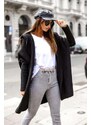 Fashionweek Dámsky luxusný pletený kabát, kardigan s kapucňou BETI