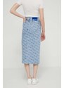 Rifľová sukňa Karl Lagerfeld Jeans midi, rovný strih