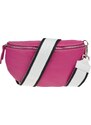 Ružová kožená talianska crossbody kabelka Reni Grande Fuxia s prídavným pruhom VII NovaKabelka.sk