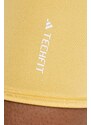 Tréningové šortky adidas Performance žltá farba, s potlačou, vysoký pás, IU1851