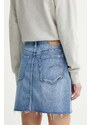 Rifľová sukňa G-Star Raw mini, rovný strih