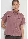 Košeľa Columbia Boundless Trek dámska, ružová farba, regular, s klasickým golierom, 2073031