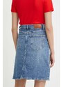 Rifľová sukňa Tommy Hilfiger mini,áčkový strih,WW0WW42881