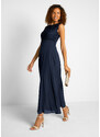 bonprix Maxi večerné šaty s čipkou, farba modrá, rozm. 36