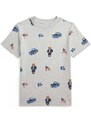 Detské bavlnené tričko Polo Ralph Lauren šedá farba, vzorovaný