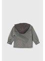 Detská riflová košeľa zippy šedá farba