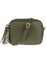 Zelená kožená talianska crossbody kabelka Bala Verde Scura NovaKabelka.sk