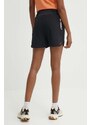 Športové krátke nohavice adidas TERREX Agravic dámske, čierna farba, s potlačou, stredne vysoký pás, HT9392